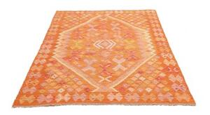 Tappeto Kilim Stilizzato Arancione Pesca 134x181 Cm