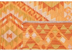 Tappeto Kilim Geometrico Arancione Beige 101x143 Cm