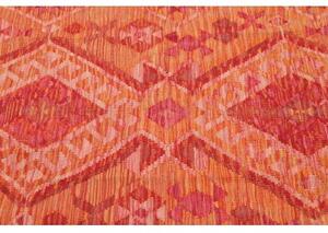 Tappeto Kilim Geometrico Rosso Arancione 128x185 Cm