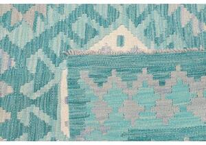 Tappeto Kilim Stilizzato Verde Acqua Azzurro 100x152 Cm