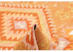 Tappeto Kilim Geometrico Arancione Rosa 152x197 Cm