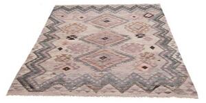 Tappeto Kilim Geometrico Grigio Rosa Antico 152x196 Cm