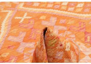 Tappeto Kilim Stilizzato Arancione Pesca 134x181 Cm