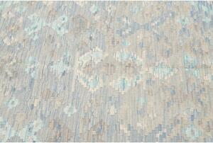 Tappeto Kilim Geometrico Azzurro Beige 161x200 Cm