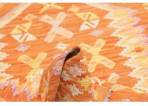 Tappeto Kilim Geometrico Arancione Giallo 100x149 Cm