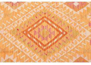 Tappeto Kilim Geometrico Arancione Giallo 102x146 Cm