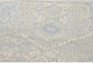Tappeto Kilim Geometrico Azzurro Grigio 206x296 Cm
