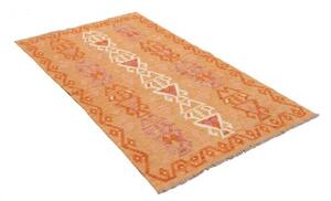Tappeto Kilim Geometrico Arancione Avorio 102x168 Cm