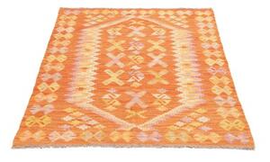 Tappeto Kilim Geometrico Arancione Giallo 100x149 Cm
