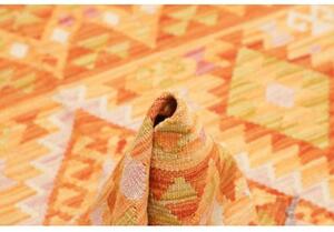 Tappeto Kilim Geometrico Arancione Beige 101x144 Cm