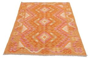 Tappeto Kilim Geometrico Arancione Rosa 101x153 Cm