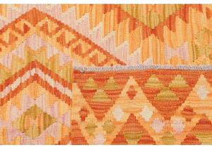 Tappeto Kilim Geometrico Arancione Beige 101x144 Cm