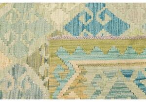 Tappeto Kilim Geometrico Verde Azzurro 107x149 Cm