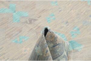 Tappeto Kilim Stilizzato Azzurro Beige 147x195 Cm