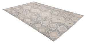 Tappeto Kilim Geometrico Grigio Scuro Grigio Chiaro 202x296 Cm