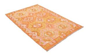 Tappeto Kilim Geometrico Arancione Rosa 102x156 Cm