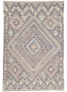 Tappeto Kilim Geometrico Grigio Beige 105x152 Cm