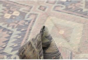 Tappeto Kilim Geometrico Grigio Scuro Grigio Chiaro 202x296 Cm