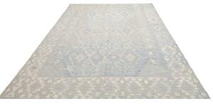 Tappeto Kilim Geometrico Azzurro Grigio 206x296 Cm