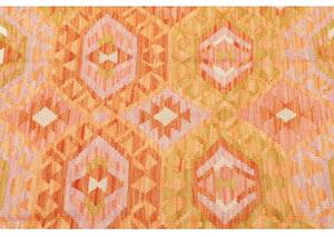 Tappeto Kilim Geometrico Arancione Rosa 102x156 Cm