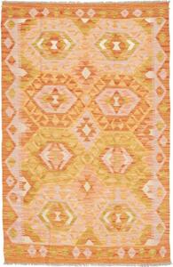 Tappeto Kilim Geometrico Arancione Rosa 102x156 Cm