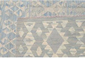 Tappeto Kilim Geometrico Azzurro Grigio 206x296 Cm
