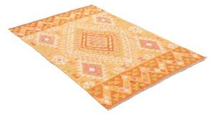 Tappeto Kilim Geometrico Arancione Giallo 102x146 Cm