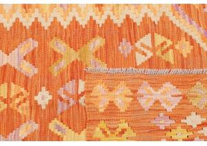 Tappeto Kilim Geometrico Arancione Giallo 100x149 Cm