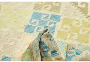 Tappeto Kilim Geometrico Verde Azzurro 107x149 Cm