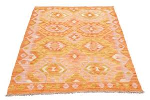 Tappeto Kilim Geometrico Arancione Rosa 102x156 Cm