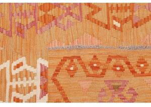 Tappeto Kilim Geometrico Arancione Avorio 102x168 Cm