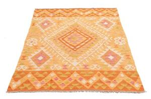 Tappeto Kilim Geometrico Arancione Giallo 102x146 Cm