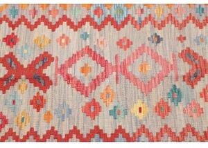 Tappeto Kilim Geometrico Grigio Chiaro Multicolore 98x159 Cm