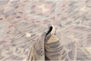 Tappeto Kilim Geometrico Grigio Beige 105x152 Cm