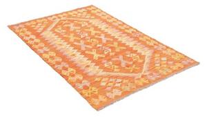 Tappeto Kilim Geometrico Arancione Giallo 100x149 Cm