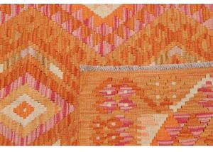 Tappeto Kilim Geometrico Arancione Rosa 101x153 Cm