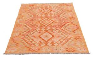 Tappeto Kilim Geometrico Arancione Beige 102x153 Cm