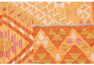 Tappeto Kilim Geometrico Arancione Giallo 102x146 Cm