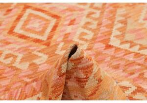 Tappeto Kilim Geometrico Arancione Beige 102x153 Cm