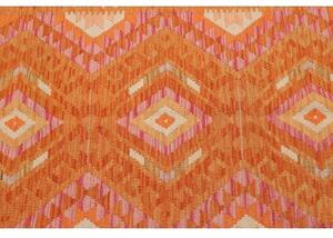 Tappeto Kilim Geometrico Arancione Rosa 101x153 Cm