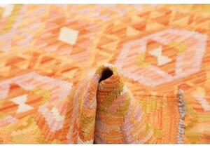 Tappeto Kilim Geometrico Arancione Rosa 102x156 Cm