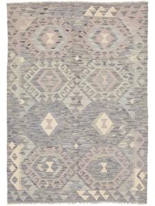 Tappeto Kilim Geometrico Grigio Beige 105x152 Cm