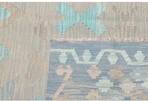 Tappeto Kilim Stilizzato Azzurro Beige 147x195 Cm
