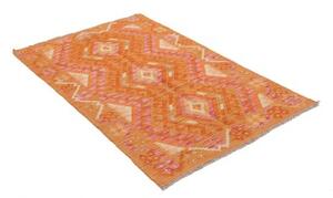 Tappeto Kilim Geometrico Arancione Rosa 101x153 Cm