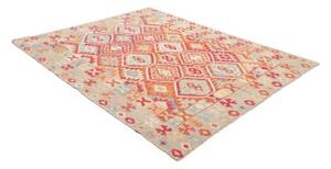Tappeto Kilim Stilizzato Rosso Azzurro 182x231 Cm