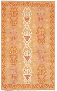 Tappeto Kilim Geometrico Arancione Avorio 102x168 Cm