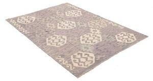 Tappeto Kilim Geometrico Grigio Malva 134x175 Cm