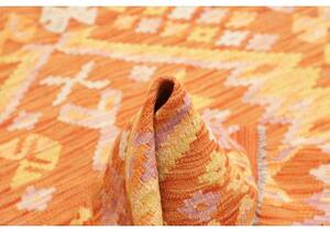 Tappeto Kilim Stilizzato Arancione Giallo 100x146 Cm