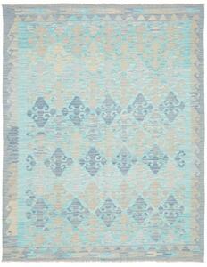 Tappeto Kilim Geometrico Azzurro Beige 155x197 Cm
