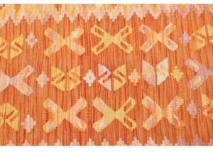 Tappeto Kilim Stilizzato Arancione Giallo 100x146 Cm